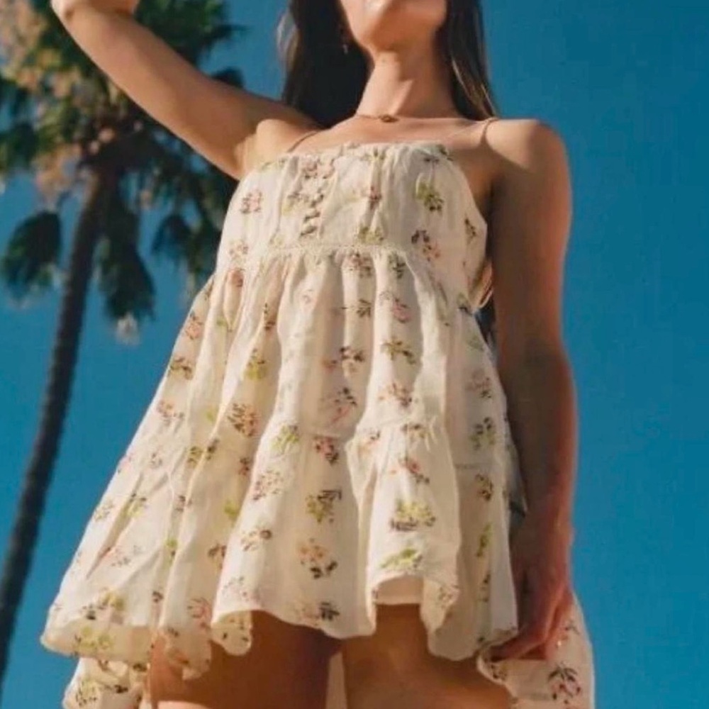 Urban Outfitters Honey Tiered Frock Mini Dress-L-Boho-Festival-Floral